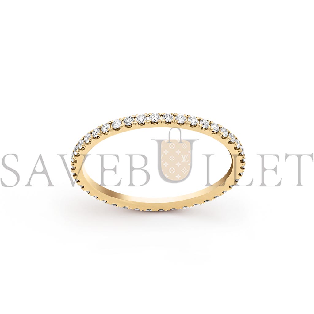 VAN CLEEF ARPELS FÉLICITÉ WEDDING BAND, 1.25 MM - YELLOW GOLD, DIAMOND  VCARO8BN00